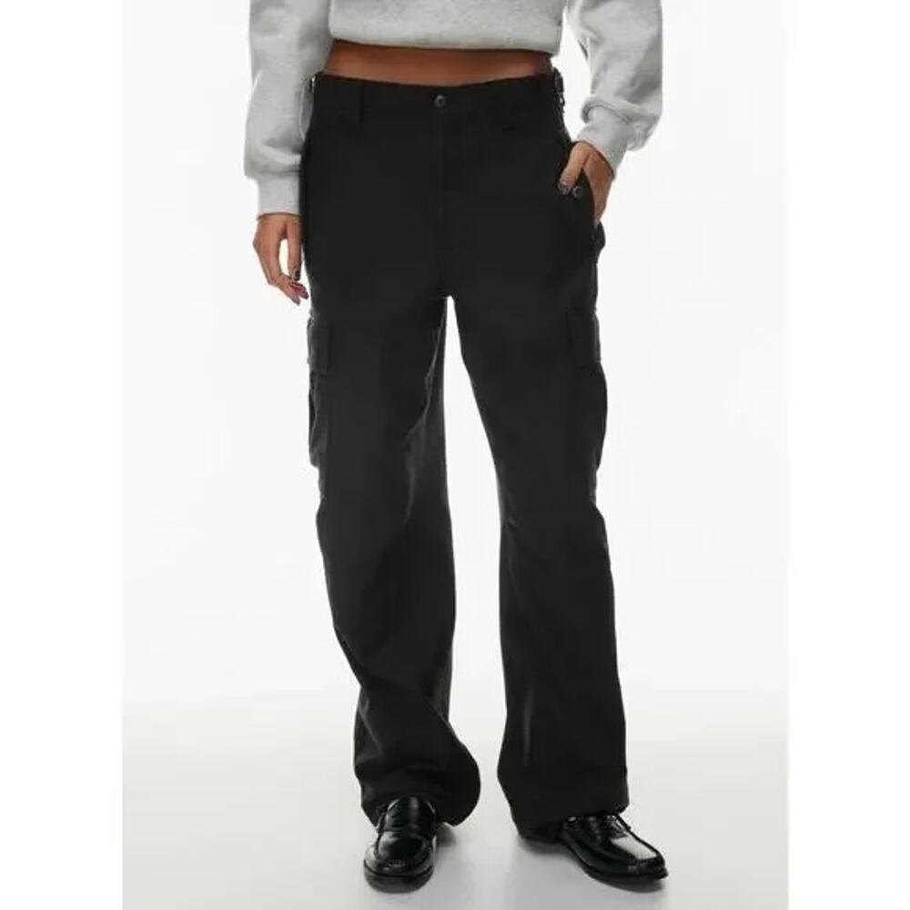 TNA Wide Leg Cargo Pants in Black